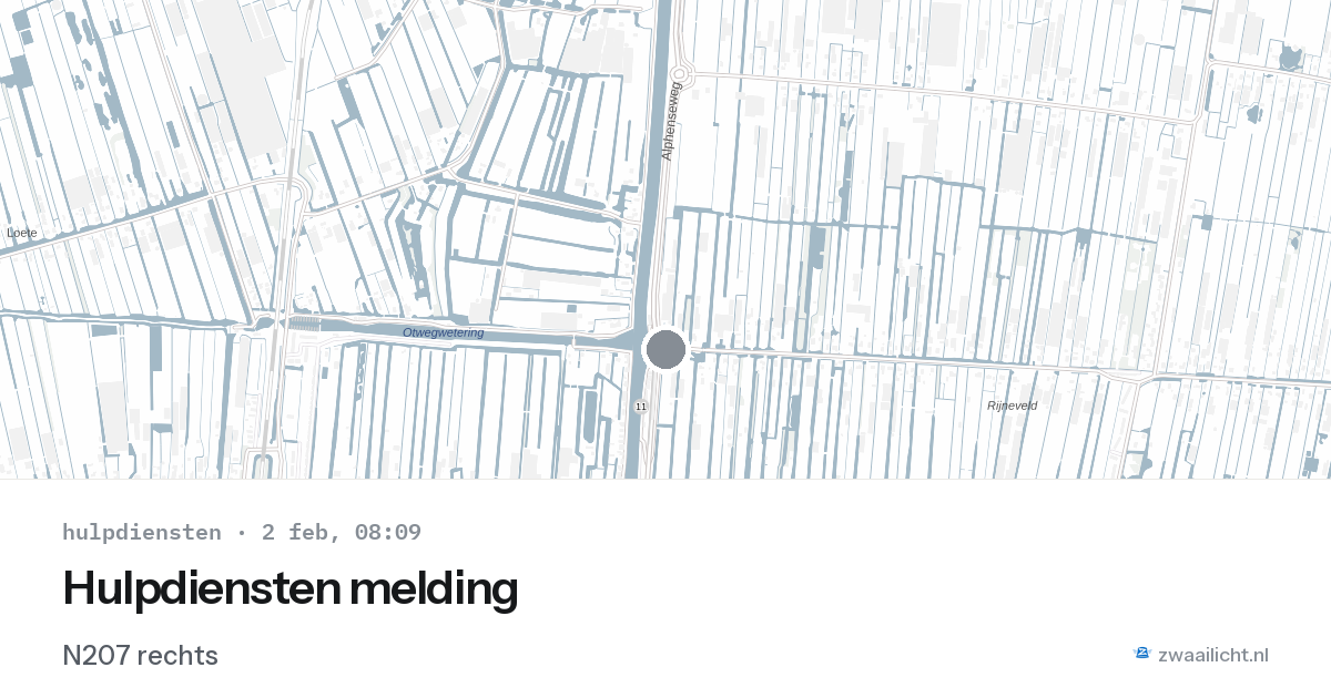 Hulpdiensten melding — 2 feb 2026