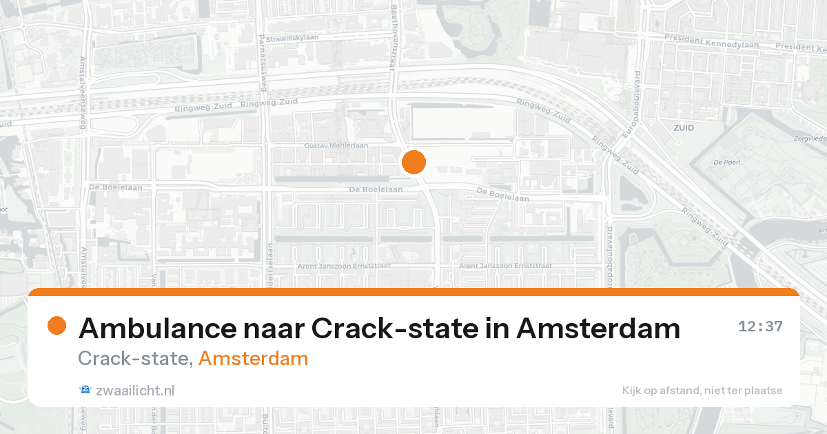 Ambulance naar Crack-state in Amsterdam — 22 aug 2026