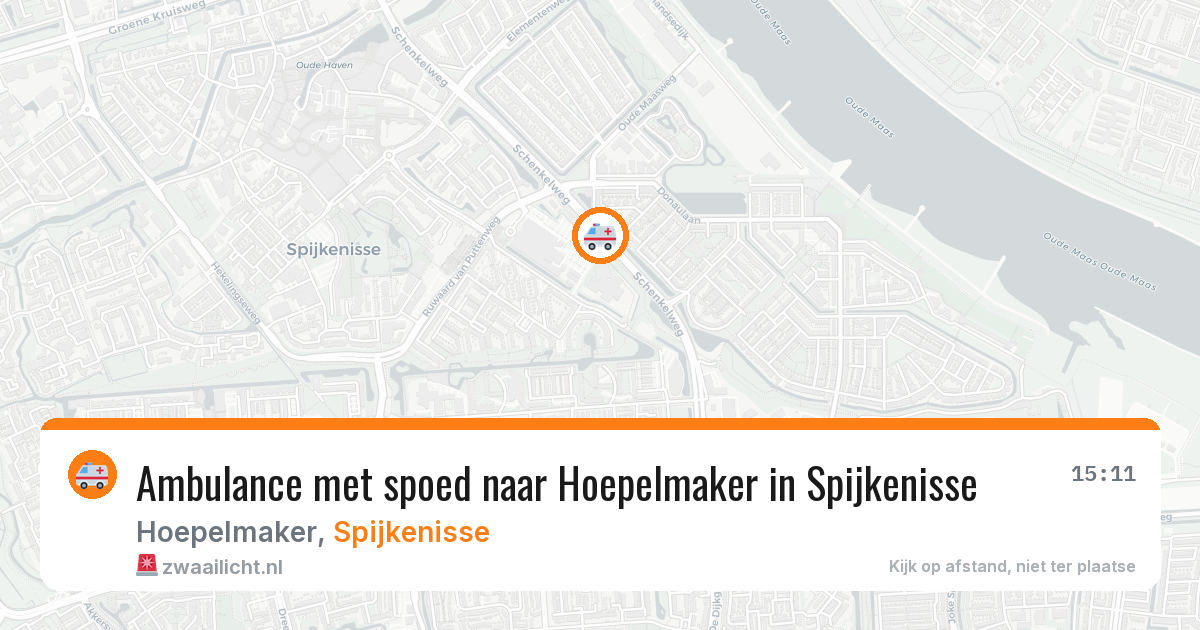 Ambulance met spoed naar Hoepelmaker in Spijkenisse — 17 mei 2026