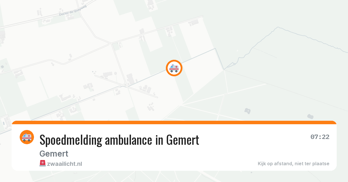 Spoedmelding ambulance in Gemert — 15 mei 2026