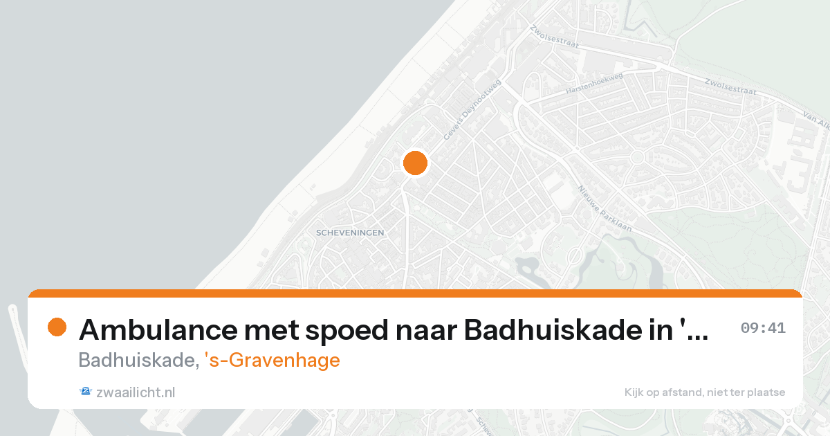 Ambulance met spoed naar Badhuiskade in 's-Gravenhage — 19 aug 2026