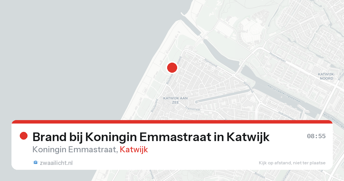 Brand bij Koningin Emmastraat in Katwijk — 19 aug 2026