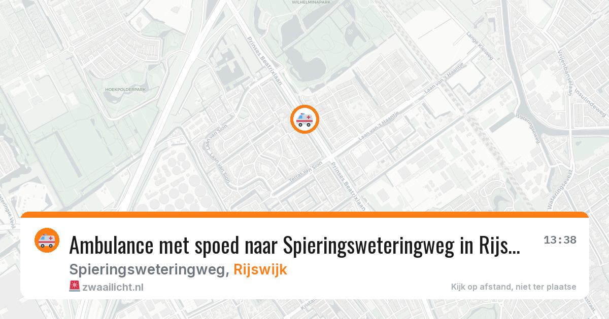 Ambulance met spoed naar Spieringsweteringweg in Rijswijk — 25 apr 2026