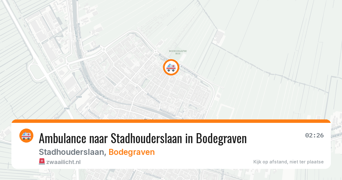 Ambulance naar Stadhouderslaan in Bodegraven — 24 jul 2026