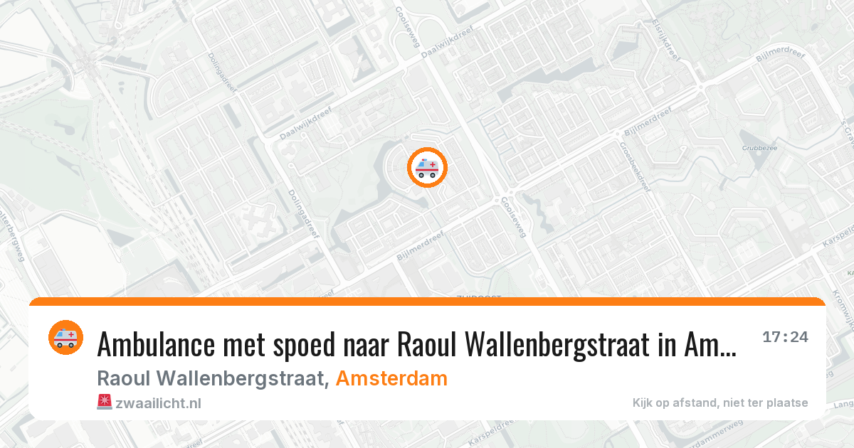 Ambulance met spoed naar Raoul Wallenbergstraat in Amsterdam — 28 mrt 2026