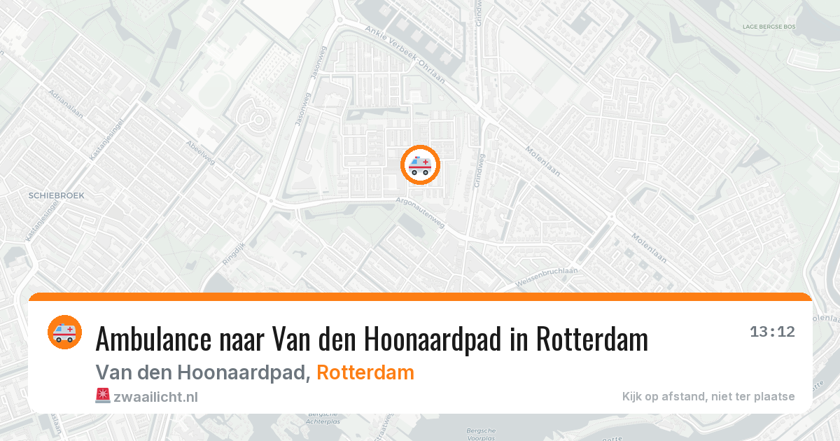 Ambulance naar Van den Hoonaardpad in Rotterdam — 5 jun 2026