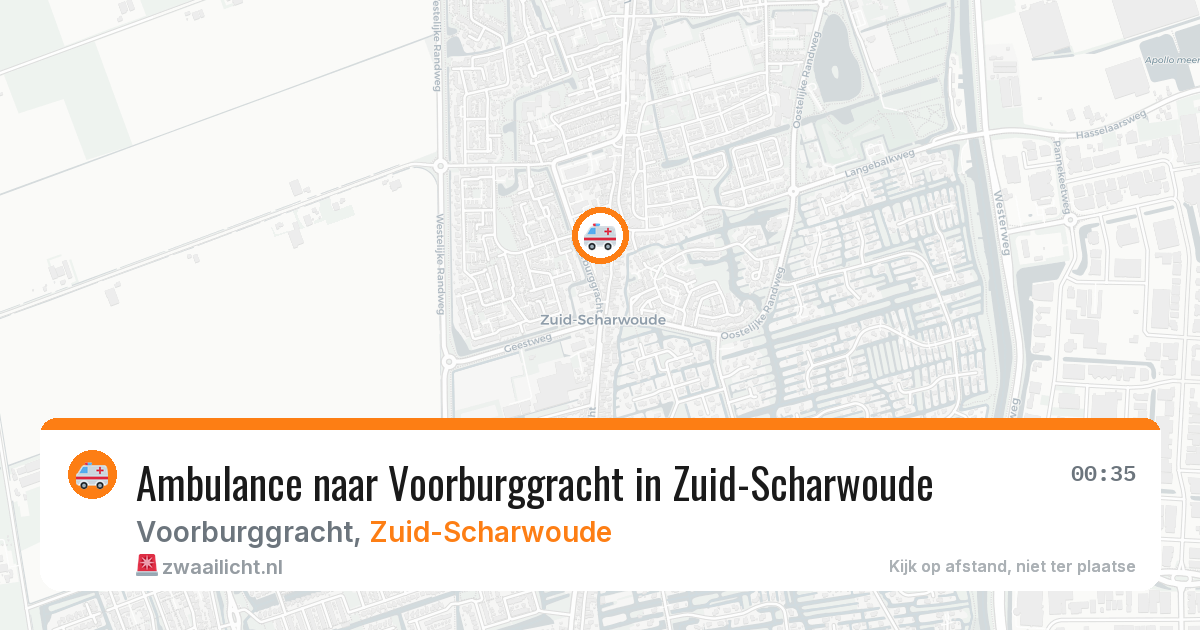 Ambulance naar Voorburggracht in Zuid-Scharwoude — 19 jun 2026