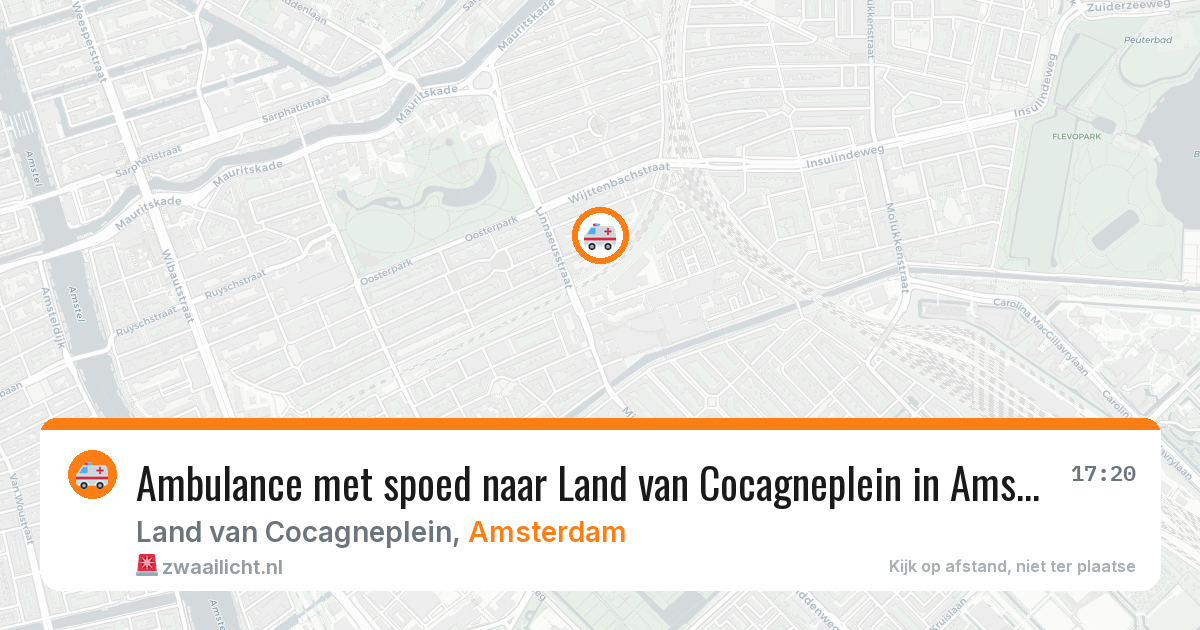 Ambulance met spoed naar Land van Cocagneplein in Amsterdam — 17 jun 2026