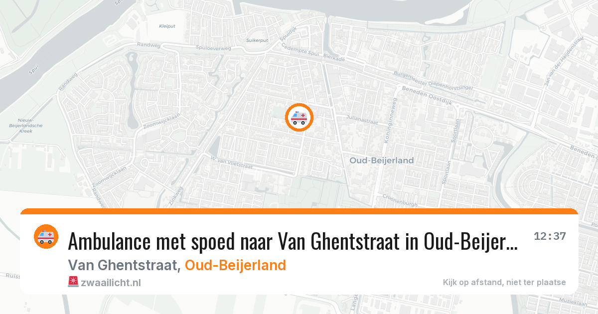 Ambulance met spoed naar Van Ghentstraat in Oud-Beijerland — 9 feb 2026