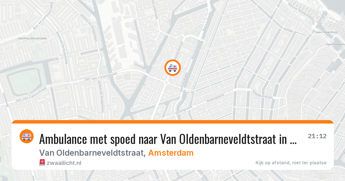 Ambulance met spoed naar Van Oldenbarneveldtstraat in Amsterdam — 8 feb 2026