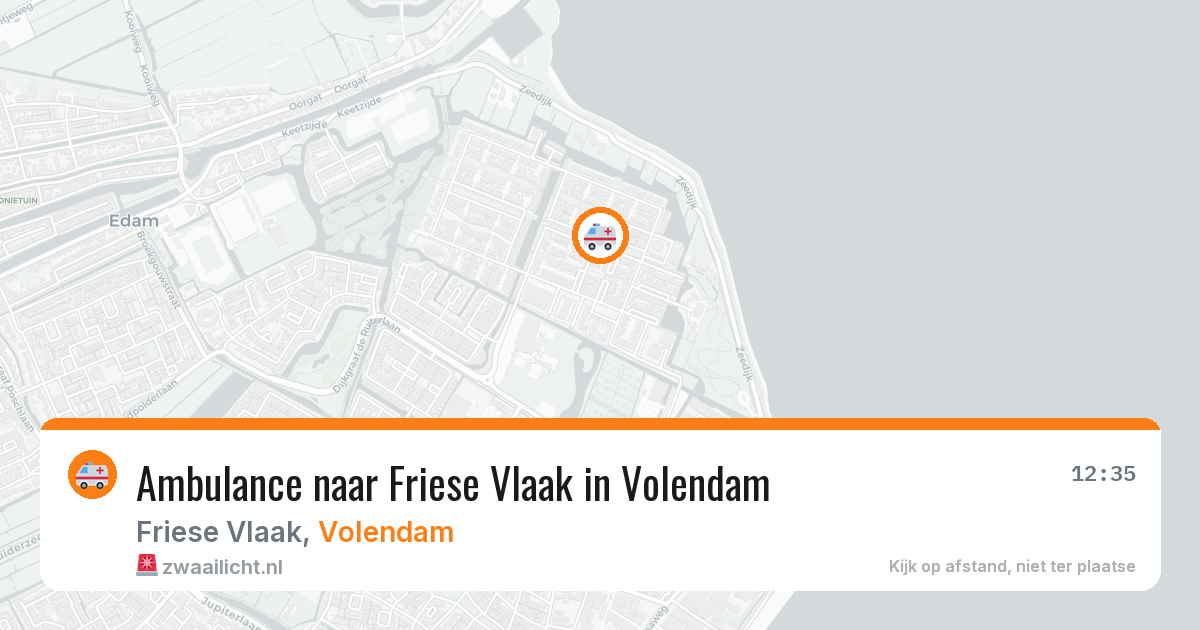 Ambulance naar Friese Vlaak in Volendam — 29 jan 2026