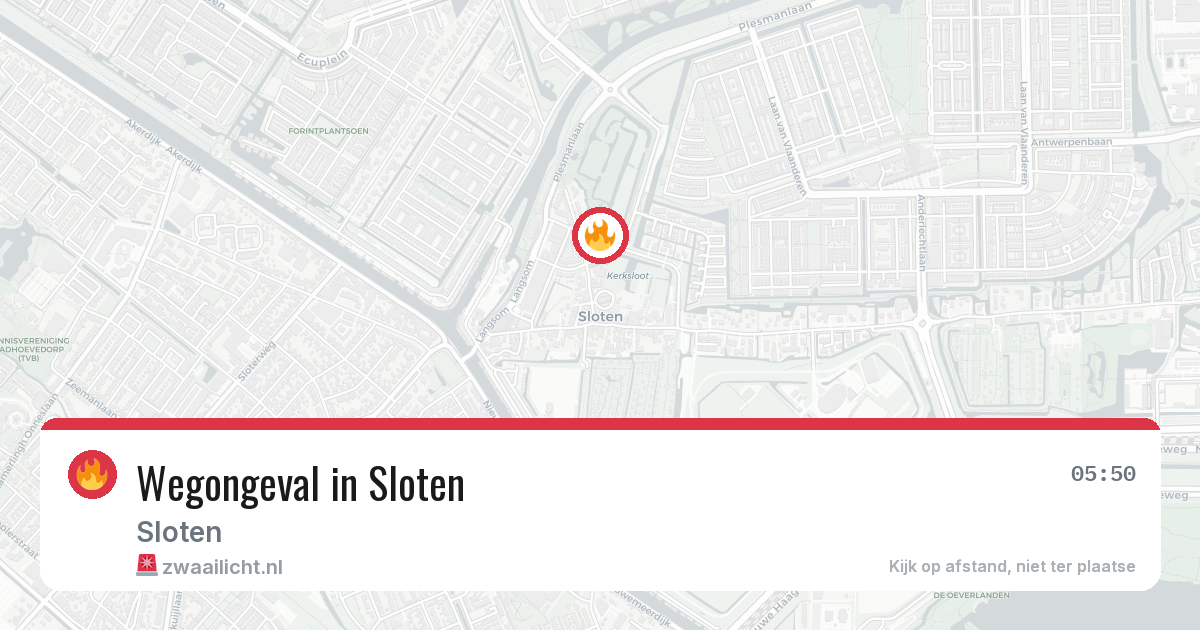 Wegongeval in Sloten — 28 jul 2026
