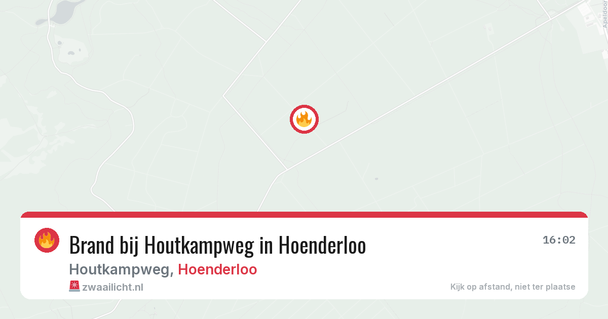 Brand bij Houtkampweg in Hoenderloo — 12 apr 2026