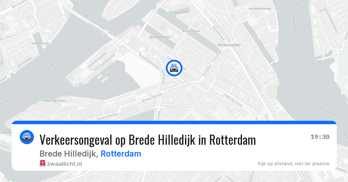 Verkeersongeval op Brede Hilledijk in Rotterdam — 26 mrt 2026