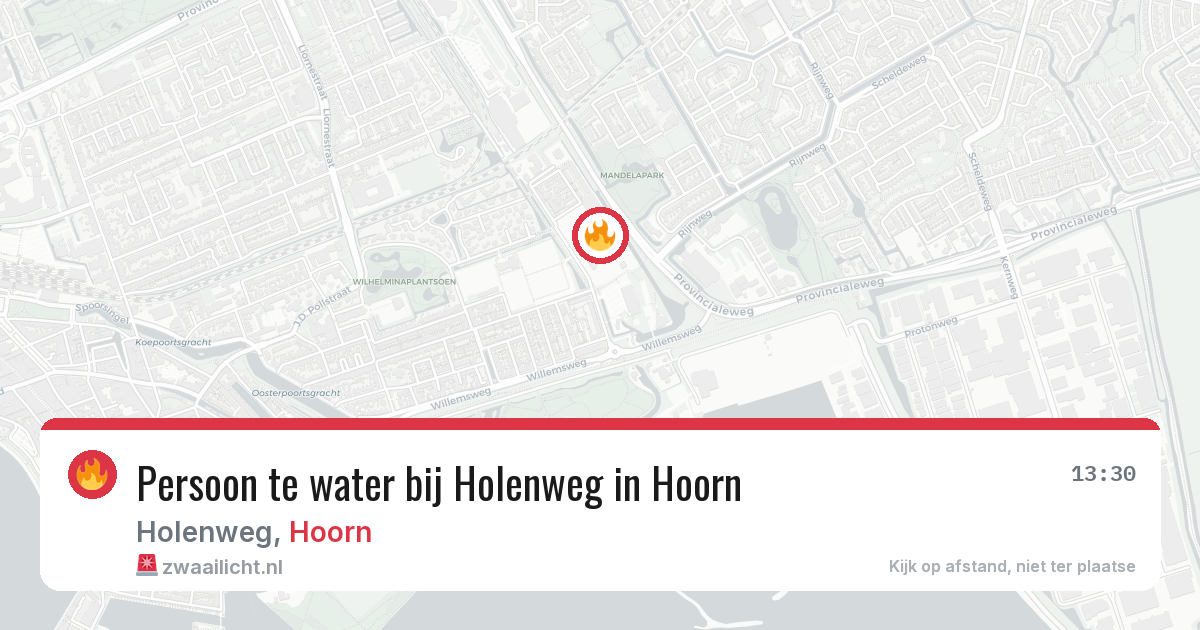 Persoon te water bij Holenweg in Hoorn — 31 jul 2026