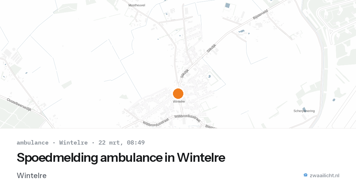 Spoedmelding ambulance in Wintelre — 6 feb 2026