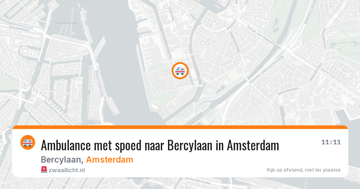 Ambulance met spoed naar Bercylaan in Amsterdam — 11 jul 2026