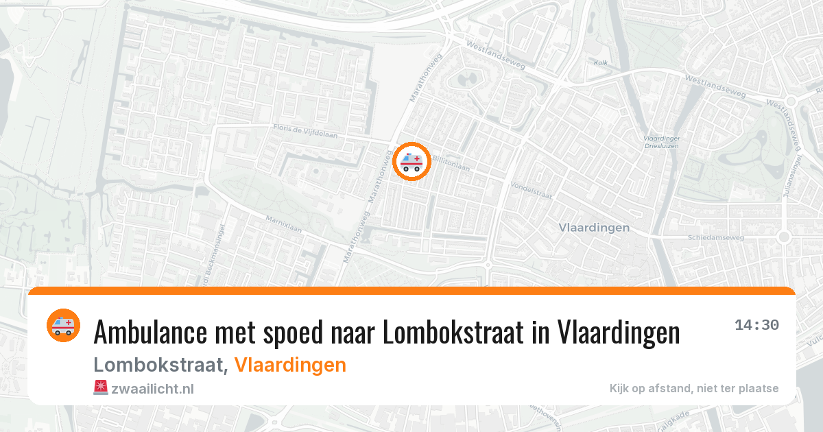 Ambulance met spoed naar Lombokstraat in Vlaardingen — 21 mei 2026