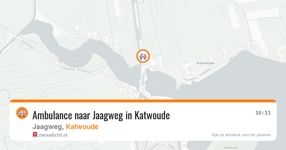Ambulance naar Jaagweg in Katwoude — 2 mrt 2026