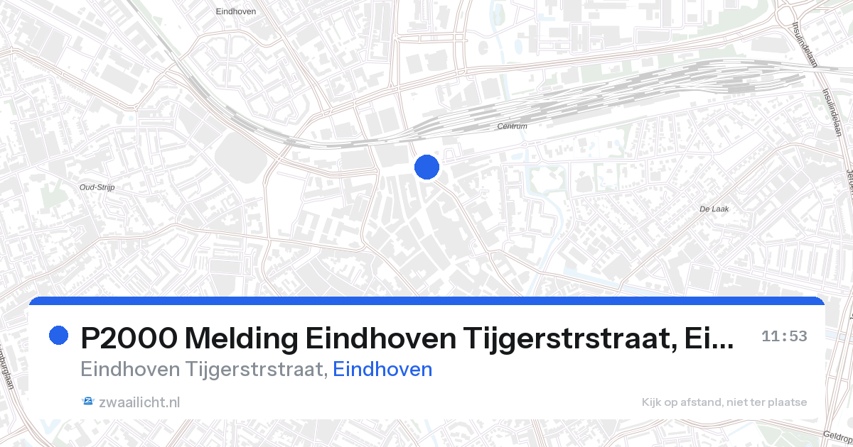 P2000 Melding Eindhoven Tijgerstrstraat, Eindhoven — 16 feb 2026