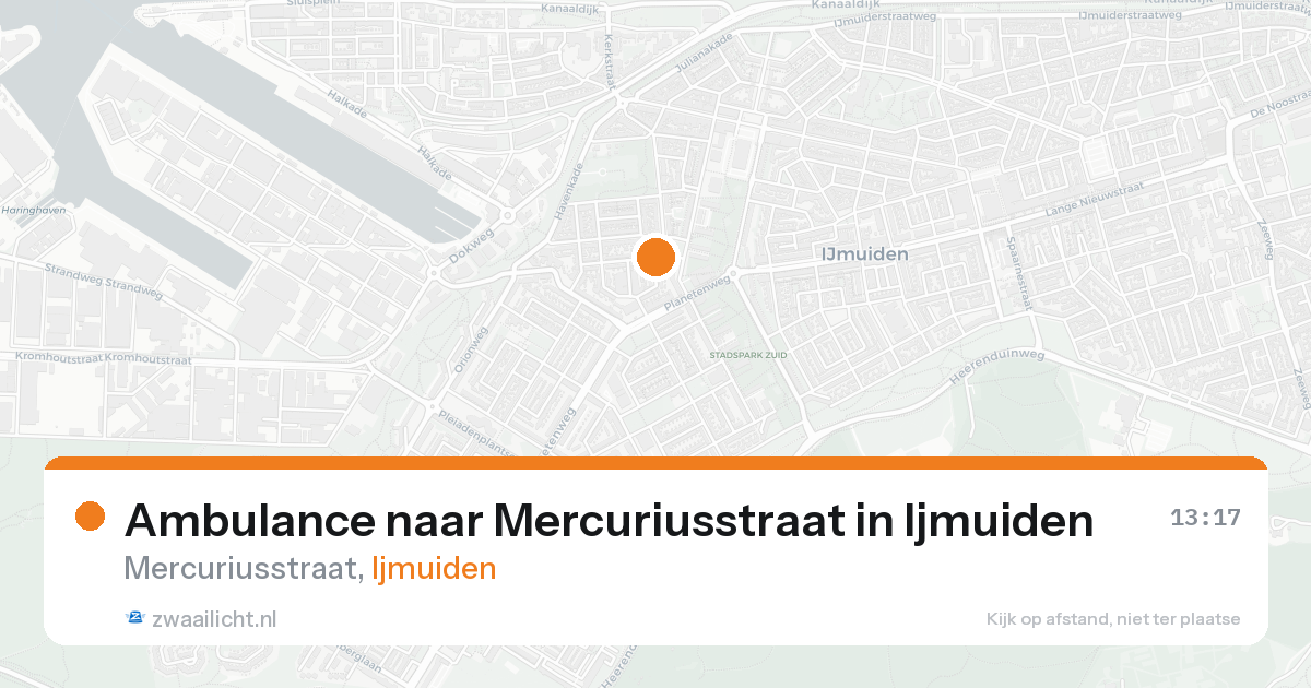 Ambulance naar Mercuriusstraat in Ijmuiden — 21 aug 2026