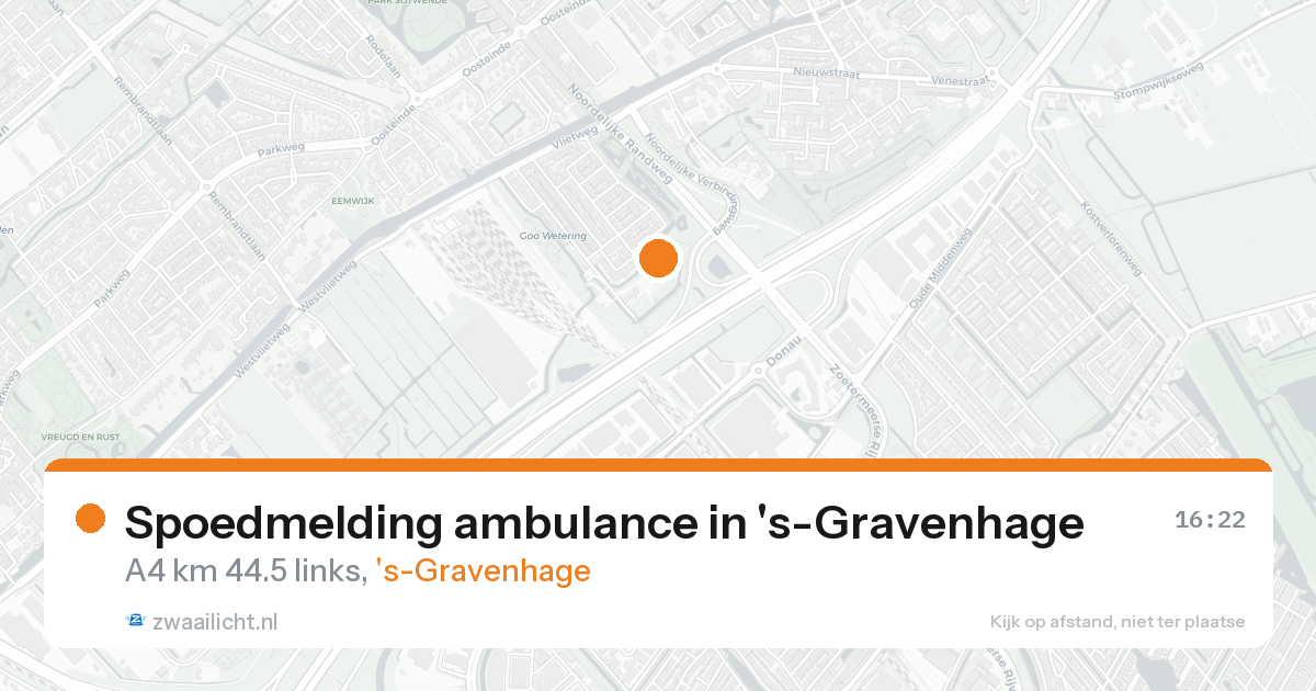 Spoedmelding ambulance in 's-Gravenhage — 20 aug 2026