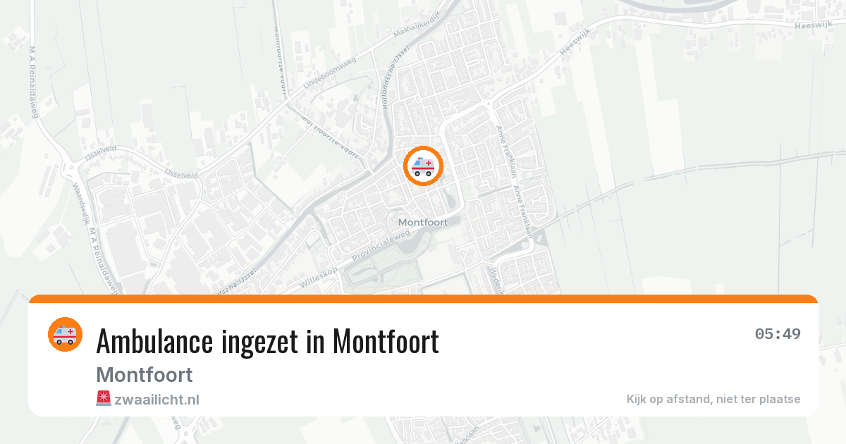 Ambulance ingezet in Montfoort — 29 jan 2026