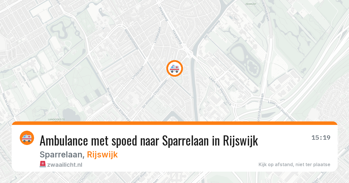 Ambulance met spoed naar Sparrelaan in Rijswijk — 6 jun 2026