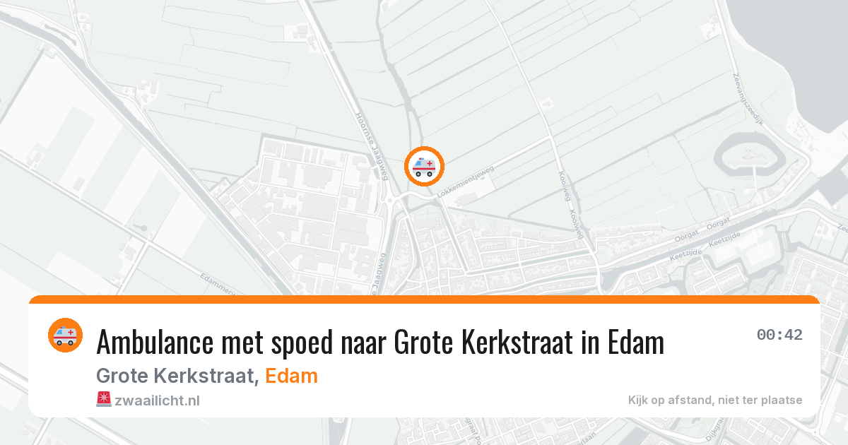 Ambulance met spoed naar Grote Kerkstraat in Edam — 4 jul 2026