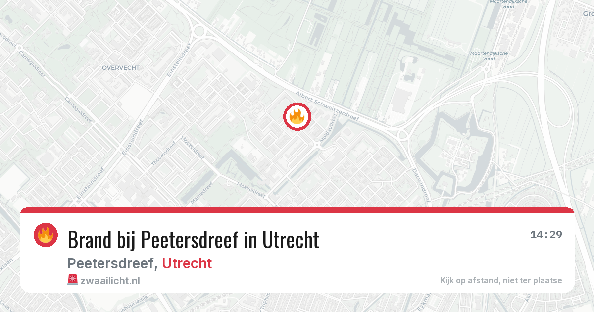 Brand bij Peetersdreef in Utrecht — 7 aug 2026