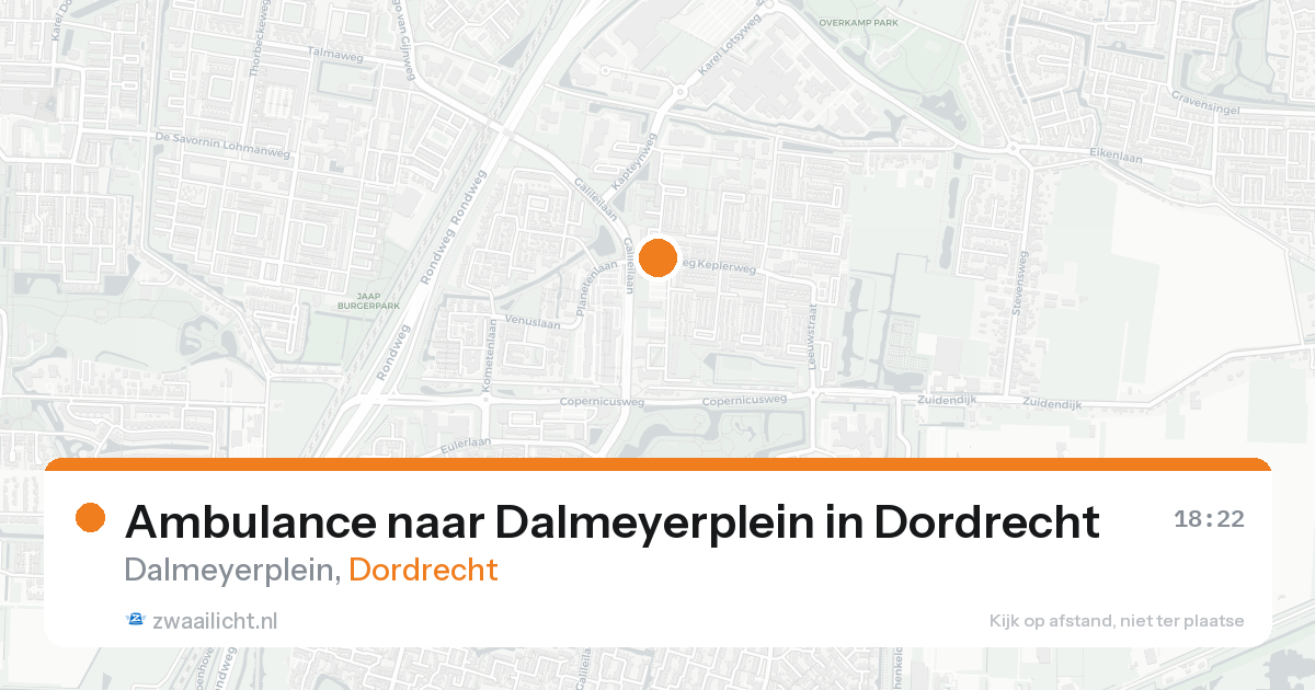 Ambulance naar Dalmeyerplein in Dordrecht — 23 aug 2026