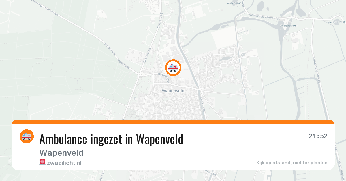 Ambulance ingezet in Wapenveld — 29 jul 2026