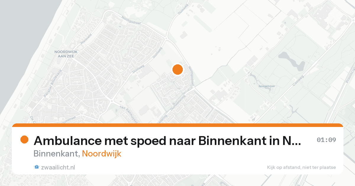 Ambulance met spoed naar Binnenkant in Noordwijk — 28 apr 2026