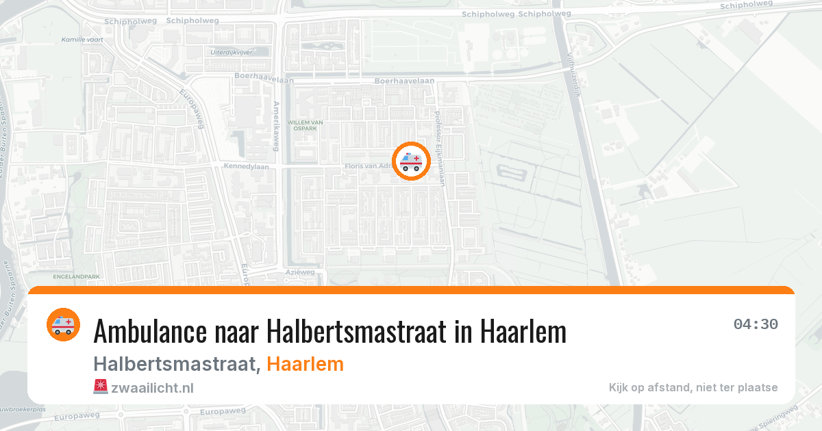 Ambulance naar Halbertsmastraat in Haarlem — 9 jul 2026
