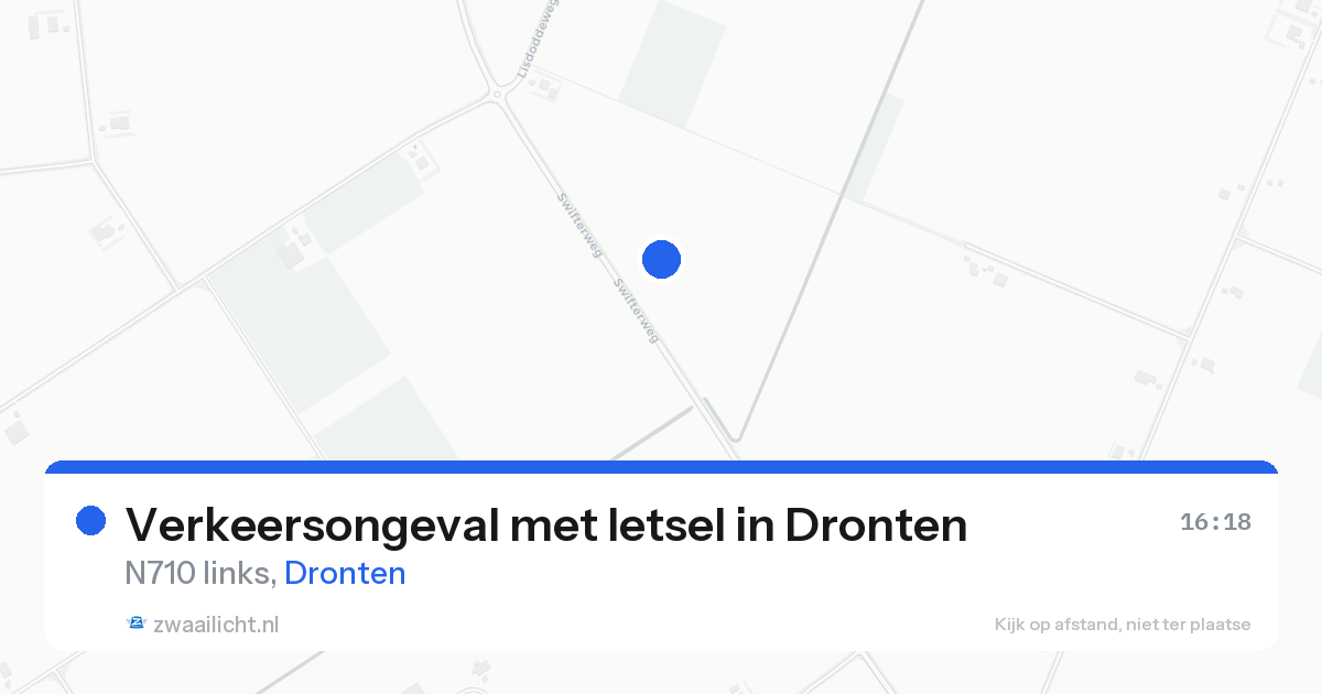 Verkeersongeval met letsel in Dronten — 16 aug 2026
