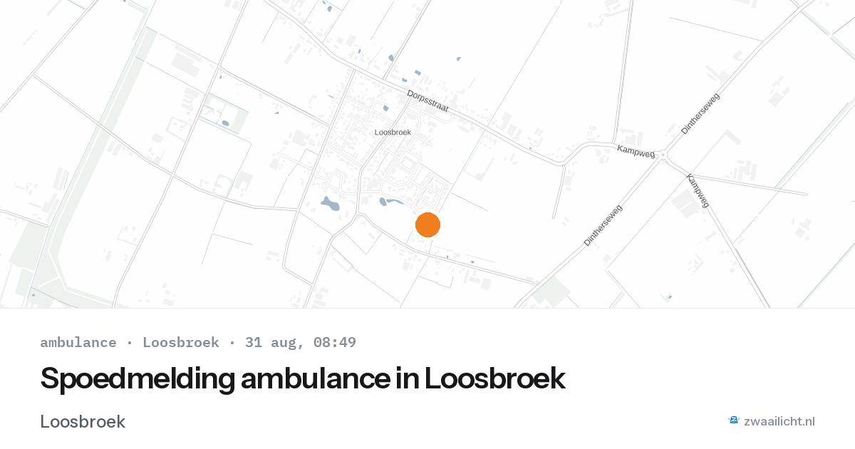 Spoedmelding ambulance in Loosbroek — 31 aug 2026