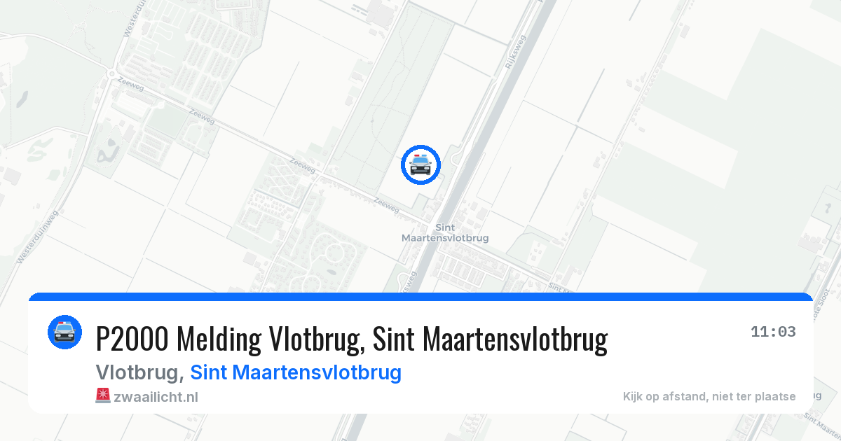 P2000 Melding Vlotbrug, Sint Maartensvlotbrug — 19 jul 2026