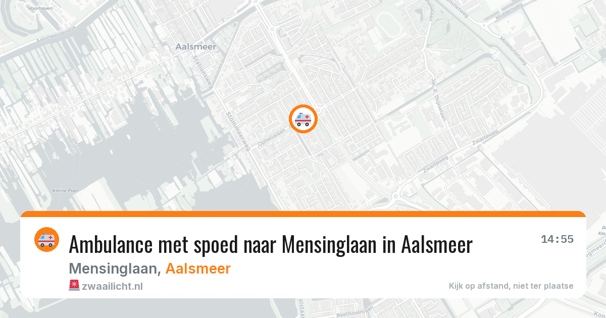 Ambulance met spoed naar Mensinglaan in Aalsmeer — 11 aug 2026