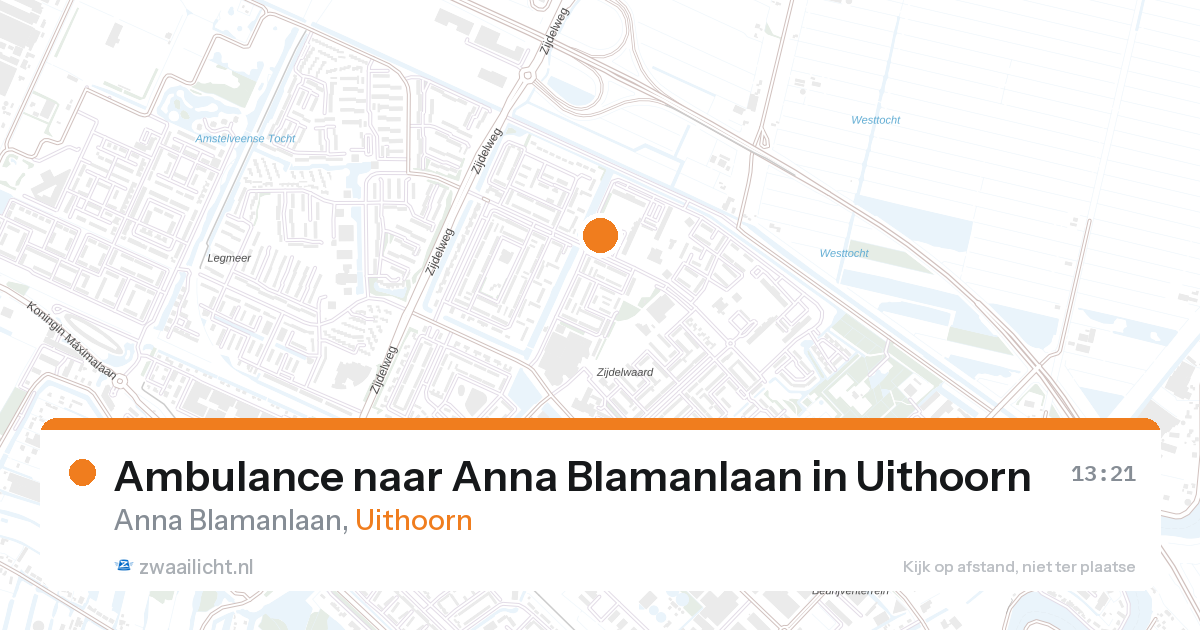 Ambulance naar Anna Blamanlaan in Uithoorn — 27 aug 2026