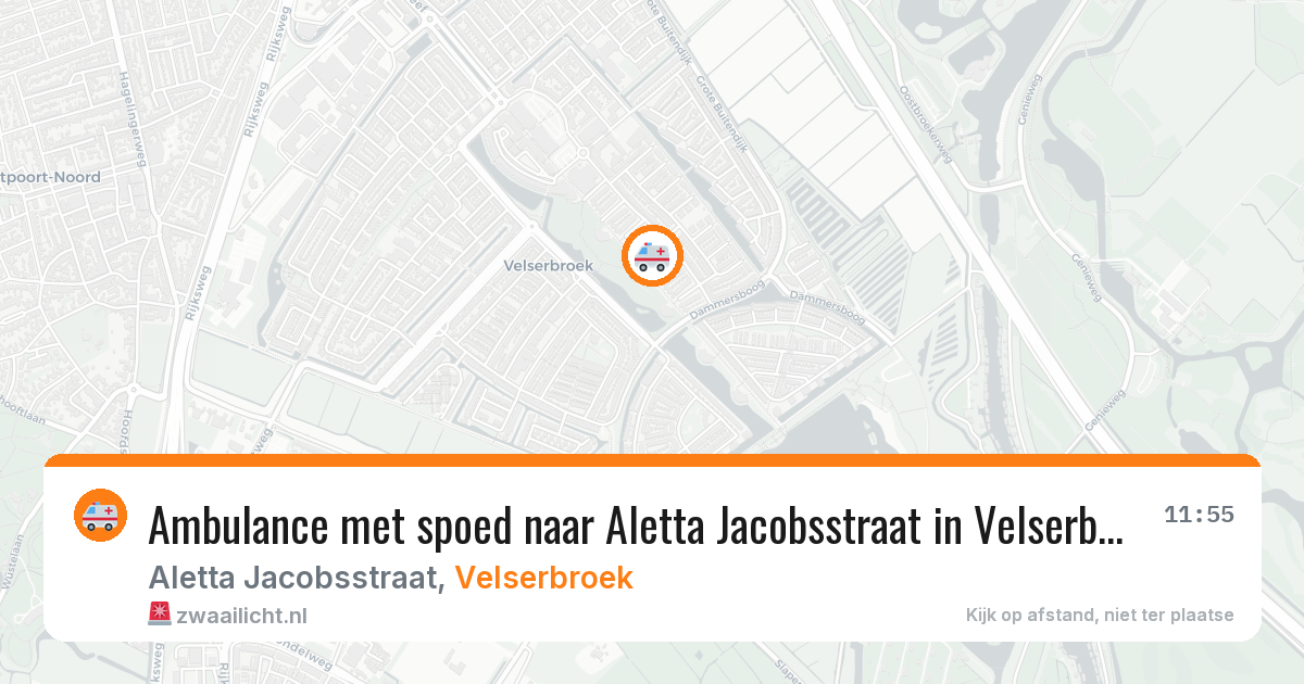 Ambulance met spoed naar Aletta Jacobsstraat in Velserbroek — 26 jan 2026