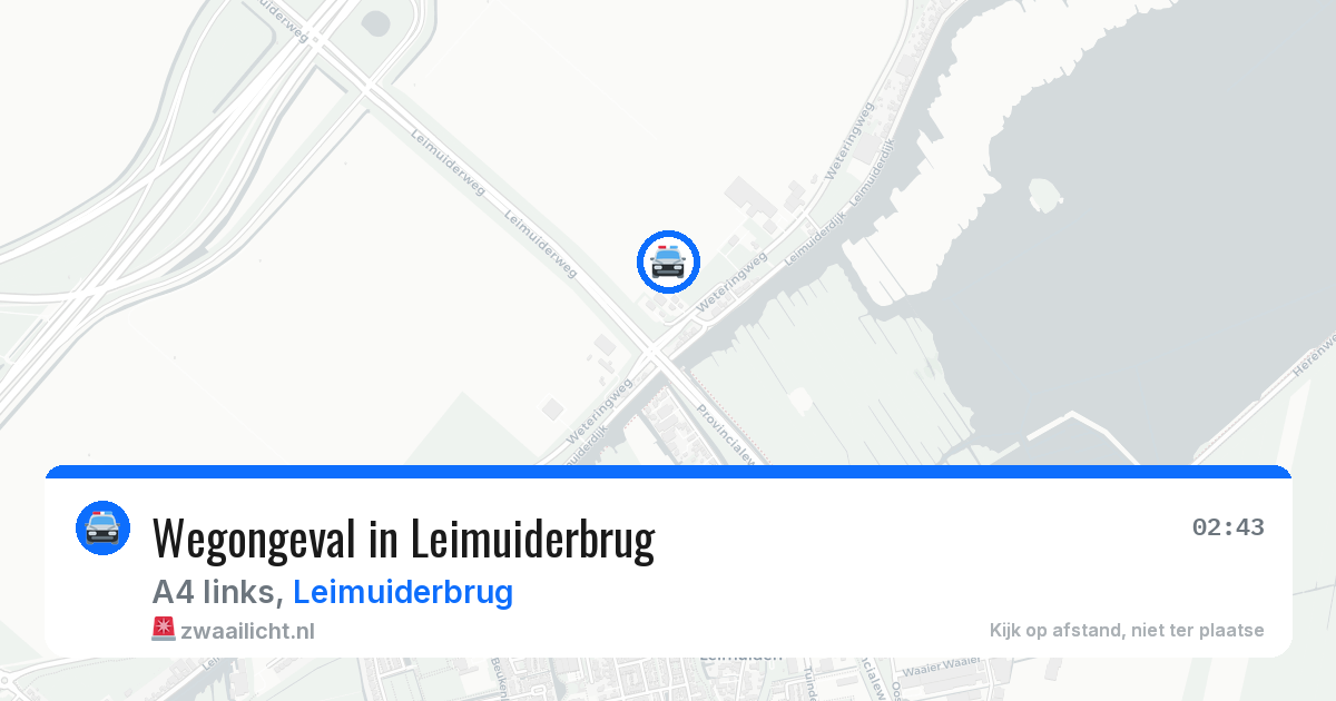 Wegongeval in Leimuiderbrug — 30 jul 2026