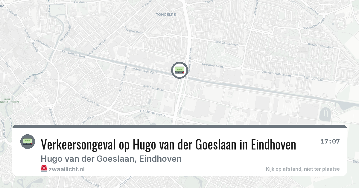 Verkeersongeval op Hugo van der Goeslaan in Eindhoven — 12 mrt 2026