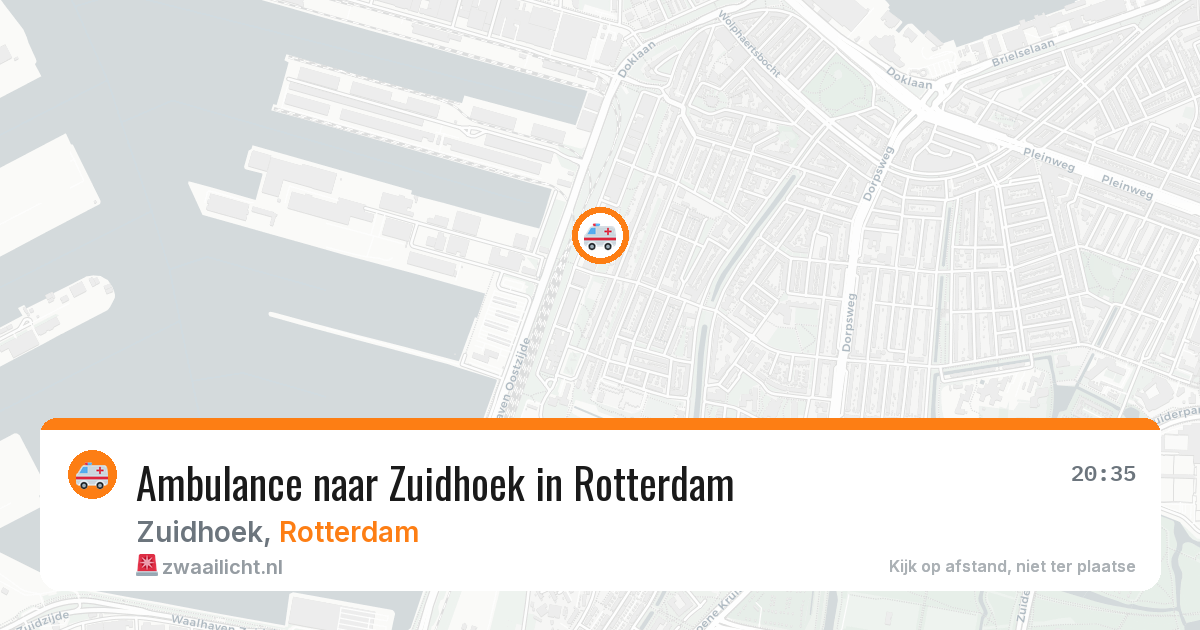 Ambulance naar Zuidhoek in Rotterdam — 15 mrt 2026