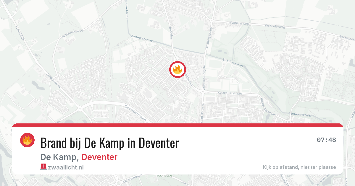 Brand bij De Kamp in Deventer — 18 mrt 2026