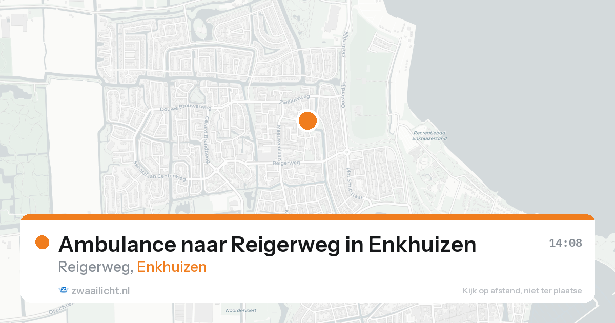 Ambulance naar Reigerweg in Enkhuizen — 24 aug 2026