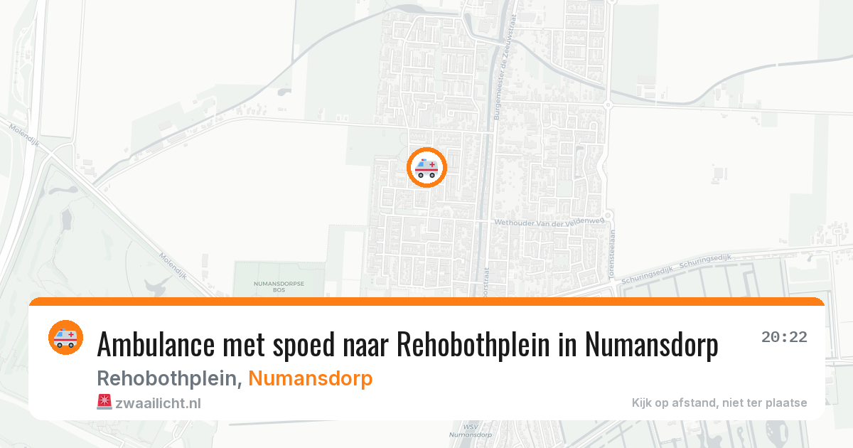Ambulance met spoed naar Rehobothplein in Numansdorp — 31 mei 2026