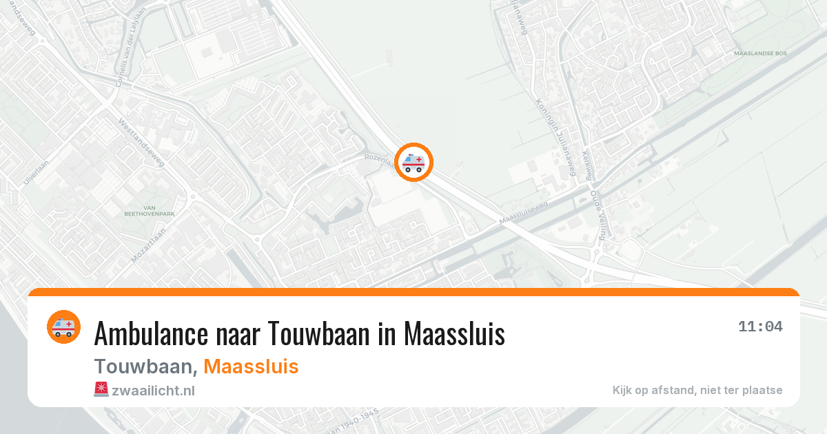Ambulance naar Touwbaan in Maassluis — 21 jul 2026