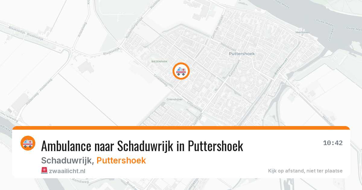 Ambulance naar Schaduwrijk in Puttershoek — 7 aug 2026
