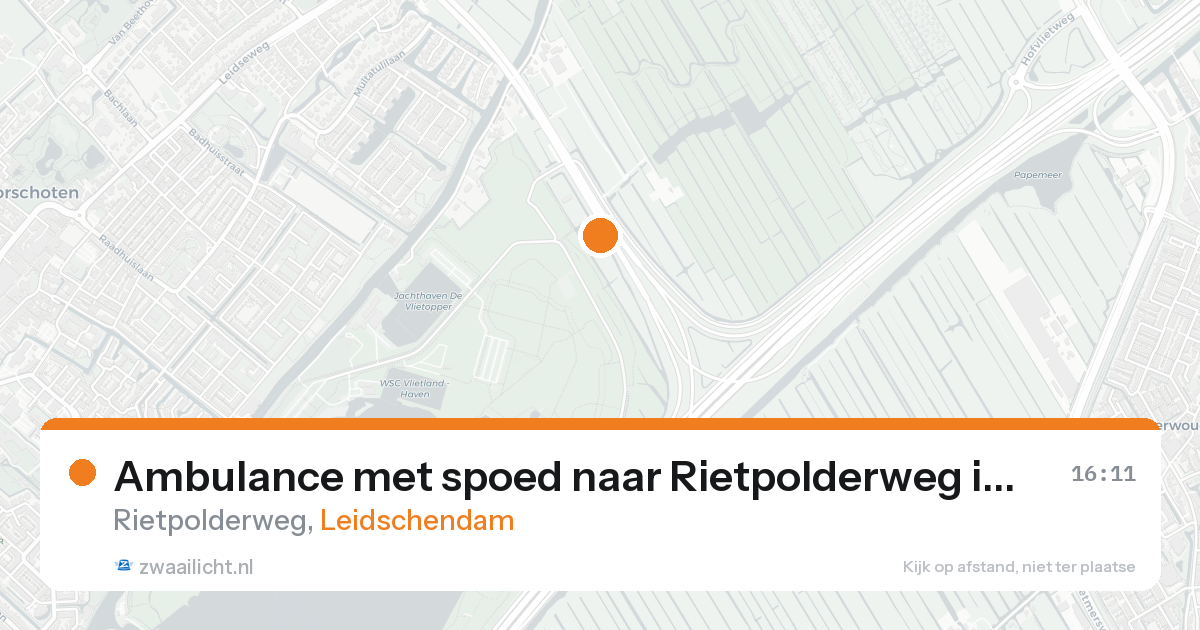 Ambulance met spoed naar Rietpolderweg in Leidschendam — 8 mei 2026