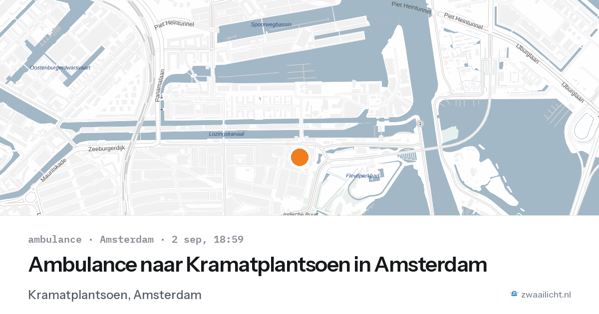 Ambulance naar Kramatplantsoen in Amsterdam — 2 sep 2026